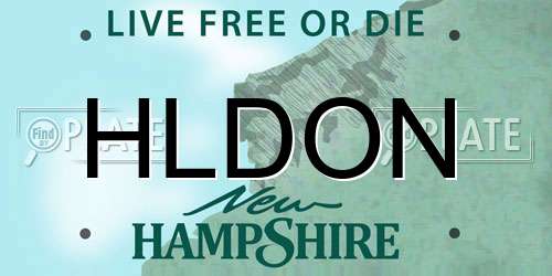 HLDON New Hampshire License Plate