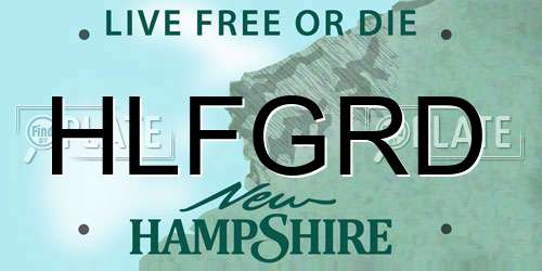 HLFGRD New Hampshire License Plate