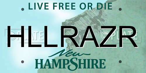HLLRAZR New Hampshire License Plate