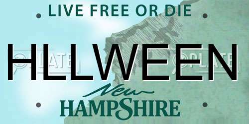 HLLWEEN New Hampshire License Plate