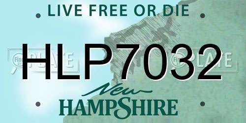 HLP7032 New Hampshire License Plate