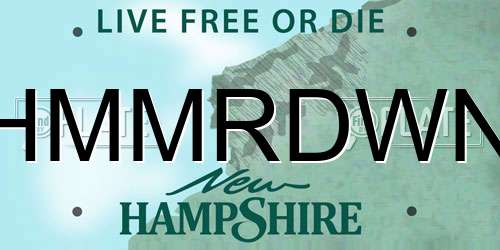HMMRDWN New Hampshire License Plate