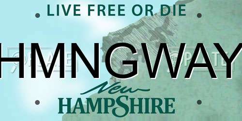 HMNGWAY New Hampshire License Plate