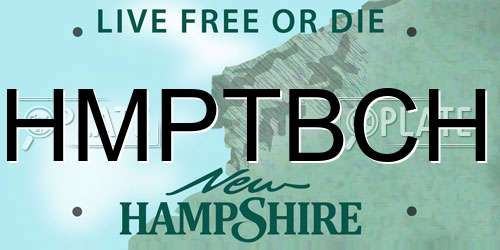 HMPTBCH New Hampshire License Plate