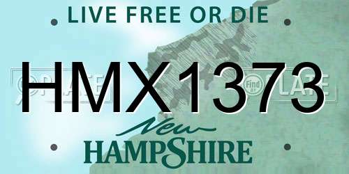 HMX1373 New Hampshire License Plate