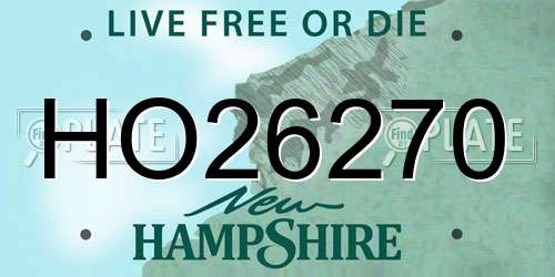 HO26270 New Hampshire License Plate