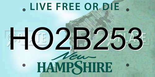 HO2B253 New Hampshire License Plate