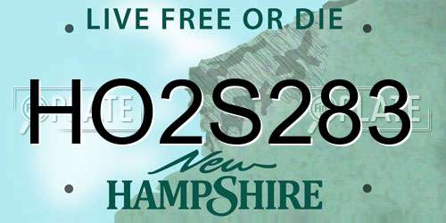 HO2S283 New Hampshire License Plate