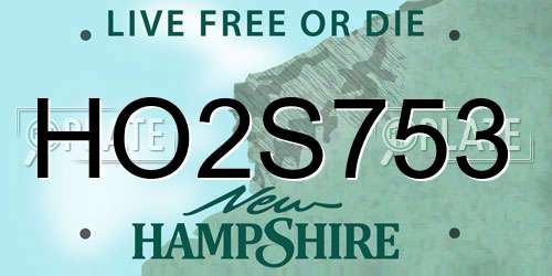 HO2S753 New Hampshire License Plate