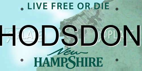 HODSDON New Hampshire License Plate