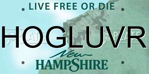 HOGLUVR New Hampshire License Plate