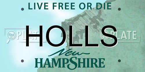 HOLLS New Hampshire License Plate