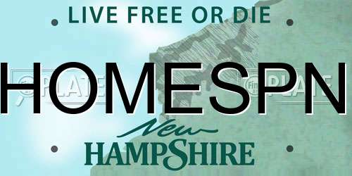 HOMESPN New Hampshire License Plate
