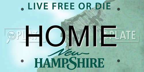 HOMIE New Hampshire License Plate
