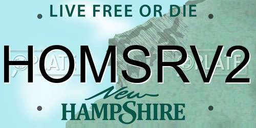 HOMSRV2 New Hampshire License Plate