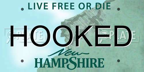 HOOKED New Hampshire License Plate