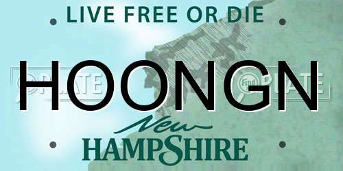 HOONGN New Hampshire License Plate
