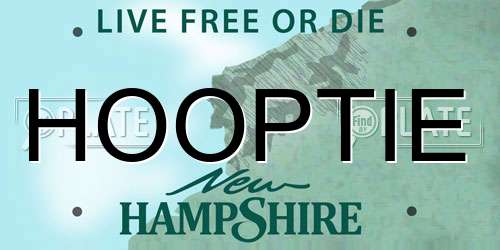 HOOPTIE New Hampshire License Plate