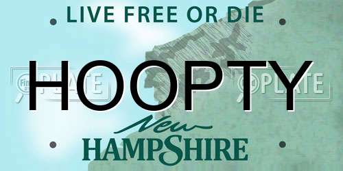 HOOPTY New Hampshire License Plate