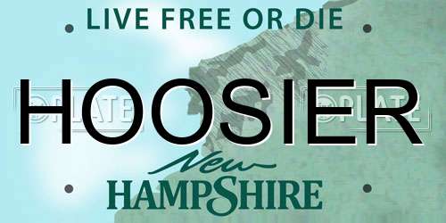HOOSIER New Hampshire License Plate