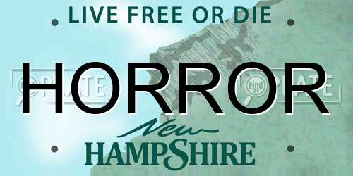 HORROR New Hampshire License Plate