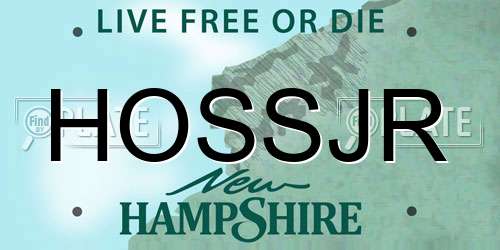 HOSSJR New Hampshire License Plate