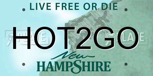 HOT2GO New Hampshire License Plate