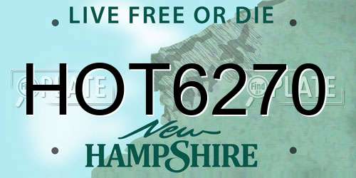 HOT6270 New Hampshire License Plate