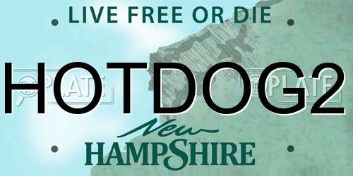 HOTDOG2 New Hampshire License Plate