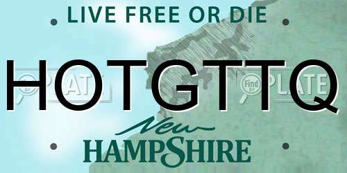 HOTGTTQ New Hampshire License Plate