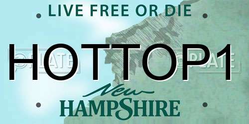 HOTTOP1 New Hampshire License Plate