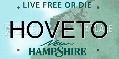 HOVETO New Hampshire License Plate