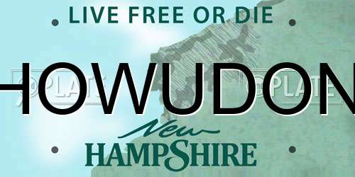 HOWUDON New Hampshire License Plate