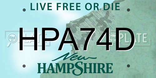 HPA74D New Hampshire License Plate
