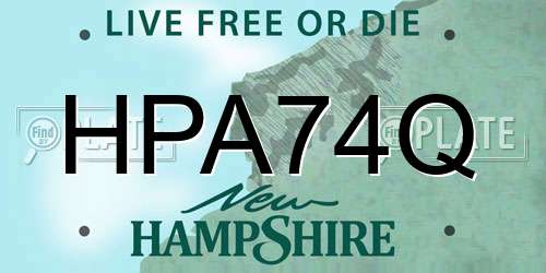 HPA74Q New Hampshire License Plate