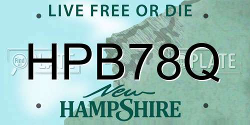 HPB78Q New Hampshire License Plate
