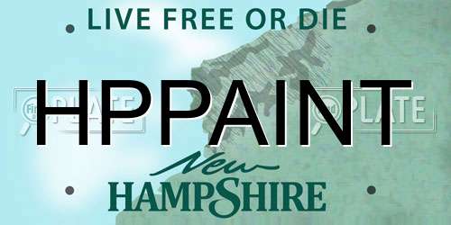 HPPAINT New Hampshire License Plate