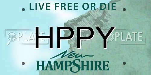 HPPY New Hampshire License Plate