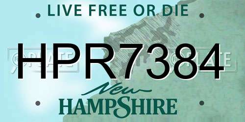 HPR7384 New Hampshire License Plate
