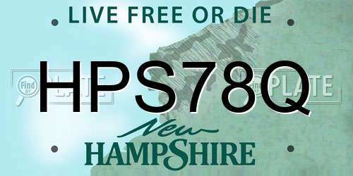 HPS78Q New Hampshire License Plate
