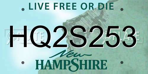 HQ2S253 New Hampshire License Plate