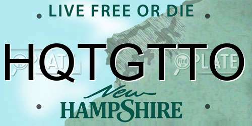 HQTGTTO New Hampshire License Plate