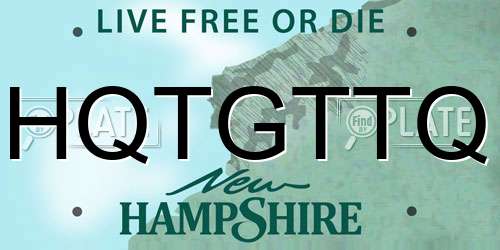 HQTGTTQ New Hampshire License Plate