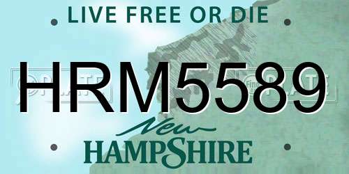 HRM5589 New Hampshire License Plate