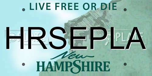 HRSEPLA New Hampshire License Plate