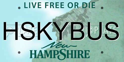 HSKYBUS New Hampshire License Plate
