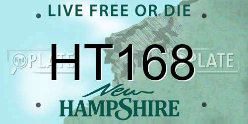 HT168 New Hampshire License Plate