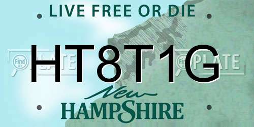 HT8T1G New Hampshire License Plate