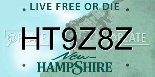 HT9Z8Z New Hampshire License Plate