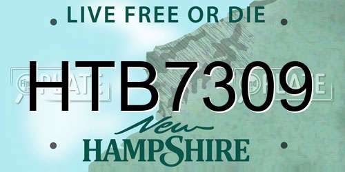 HTB7309 New Hampshire License Plate